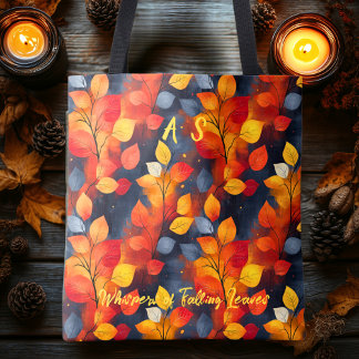 Tote Bag Motif Feuilles d'Automne – Élégante Chute Botaniqu