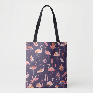 Tote Bag Motif Flamant rose Paradise