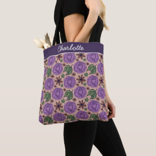Tote Bag Motif fleuri fleuri sans couture personnalisée