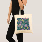 Tote Bag Motif Fleurs et Oiseaux de Style Antique (Devant (produit))