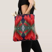 Tote Bag Motif Fleurs rouges (De près)
