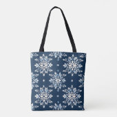 Tote Bag Motif Flocons de Neige Bleus (Dos)