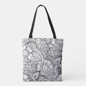 Tote Bag Motif floral 2 de griffonnage (Dos)
