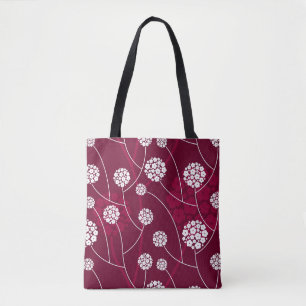 Tote Bag Motif floral abstrait