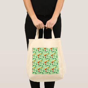 Tote Bag Motif floral avec fleurs roses colorées
