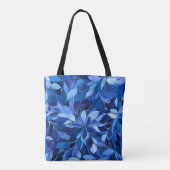 Tote Bag Motif Floral bleu transparent (Dos)