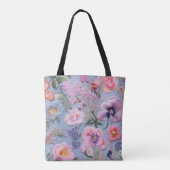 Tote Bag Motif floral brodé (Dos)