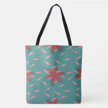 Motif floral corail tropical sur sarcelle, plage