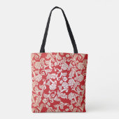 Tote Bag Motif floral d'arrière - plan de damassé (Dos)