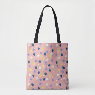 Tote Bag Motif floral de fleurs sauvages et de mûres
