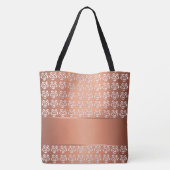 Tote Bag motif floral de gradient. monogramme (Dos)