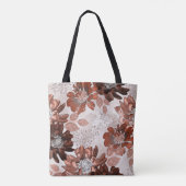 Tote Bag Motif floral gris-marron. (Dos)