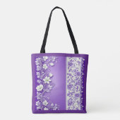 Tote Bag Motif floral Lilac-pourpre (Dos)