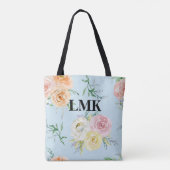 Tote Bag Motif floral monogramme (Dos)