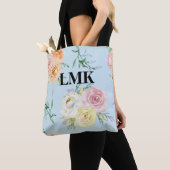 Tote Bag Motif floral monogramme (De près)
