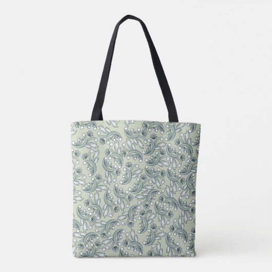 Tote Bag Motif floral pastel bohème (Dos)
