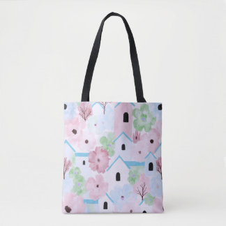 Tote Bag Motif Floral Pastel Enjoué