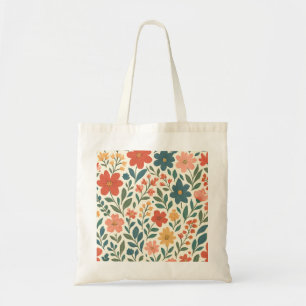 Tote Bag Motif floral peint à la main – Botanique colorée