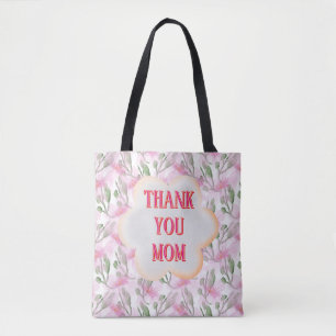 Tote Bag Motif floral personnalisé et aquarelle sur mesure