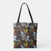 Tote Bag Motif floral rétro (Dos)