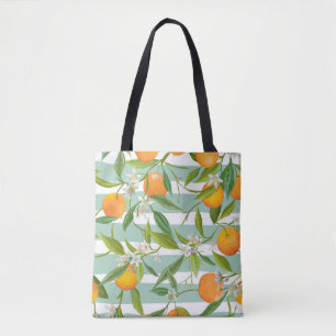 Tote Bag Motif Floral sans soudure. Arrière - plan de fruit