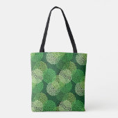 Tote Bag Motif floral vert (Dos)