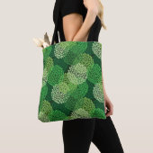 Tote Bag Motif floral vert (De près)