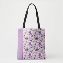 motif floral violet et rose