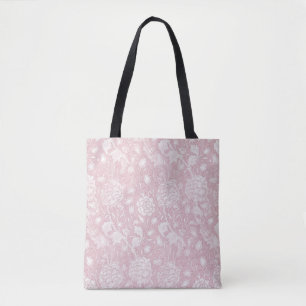 Tote Bag Motif Floral William Morris en rose