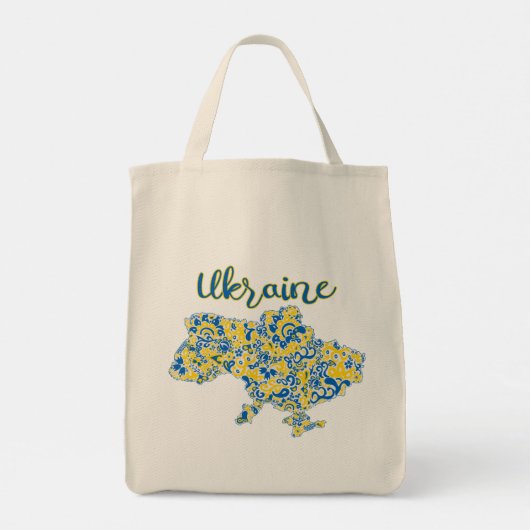 Tote Bag Motif folklorique et typographie ukrainienne (Dos)