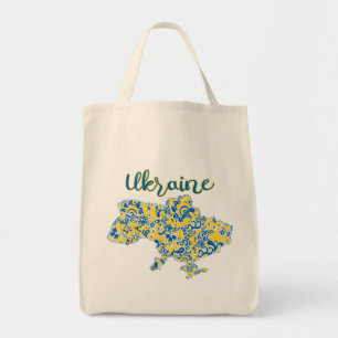 Tote Bag Motif folklorique et typographie ukrainienne