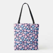 Tote Bag Motif Fourre-tout de coeurs de fierté de (Dos)