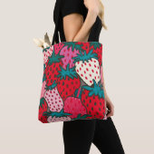 Tote Bag Motif Fraise (De près)