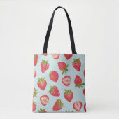 Tote Bag Motif Fraise d'Été (Devant)