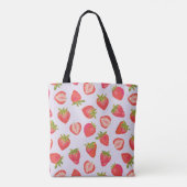 Tote Bag Motif fraise rose (Dos)