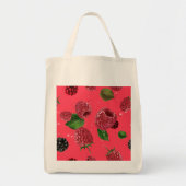 Tote Bag Motif framboise (Devant)