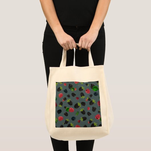 Tote Bag Motif framboise 2 (Devant (produit))