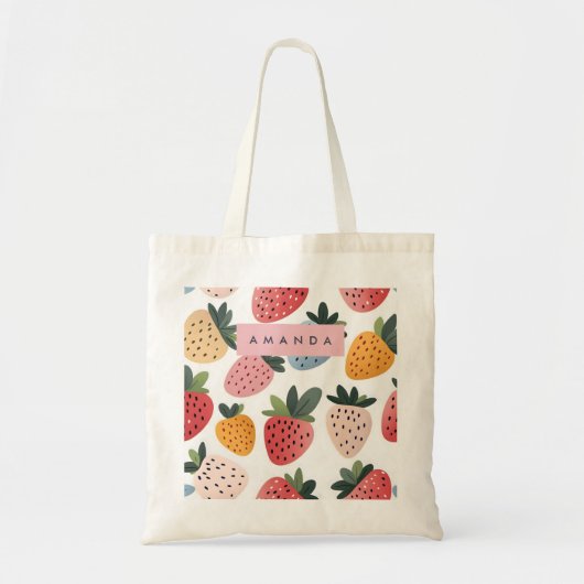 Tote Bag Motif Fruit Fruit Cute personnalisé (Devant)