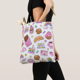 Tote Bag Motif Funny Unicorn Magique Arc-en-ciel mou