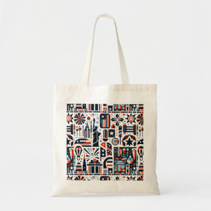 Tote Bag Motif Génératif du 4 Juillet