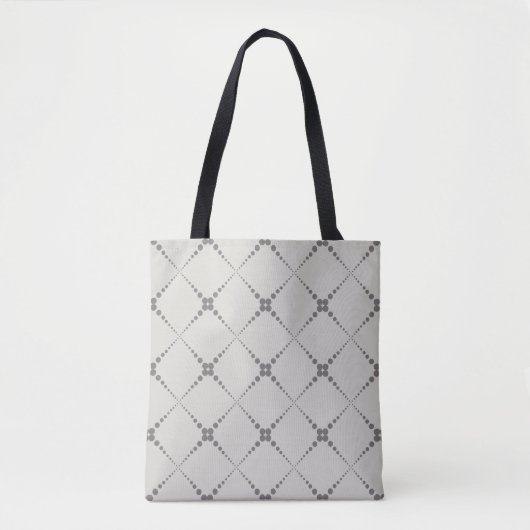 Tote Bag Motif géométrique à pointillés rétro (Devant)