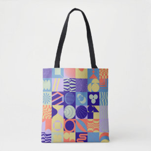 Tote Bag motif géométrique Abstrait aux formes simples