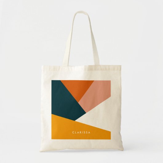 Tote Bag Motif géométrique abstrait moderne de bloc de (Devant)