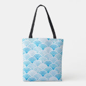 Tote Bag Motif géométrique Abstrait transparent avec eau bl (Dos)