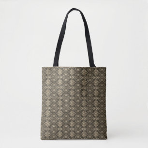 Tote Bag Motif géométrique aux tons marrons
