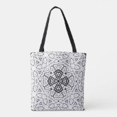 Tote Bag Motif géométrique blanc et noir (Dos)