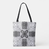 Tote Bag Motif géométrique blanc et noir (Dos)
