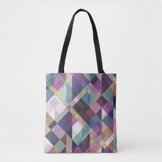 Tote Bag Motif géométrique coloré (Devant)
