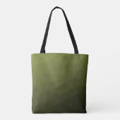Tote Bag Motif géométrique du maillage vert de l'Armée (Dos)