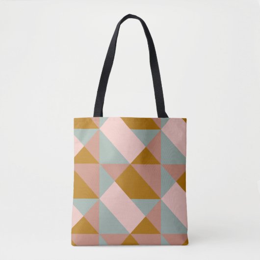 Tote Bag Motif géométrique en couleur Earthy Pastel (Devant)